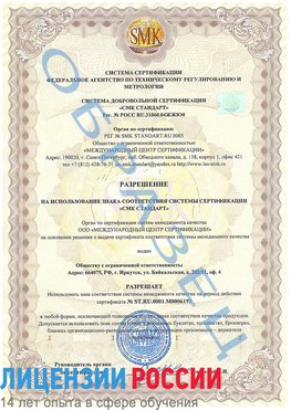Образец разрешение Лучегорск Сертификат ISO 50001